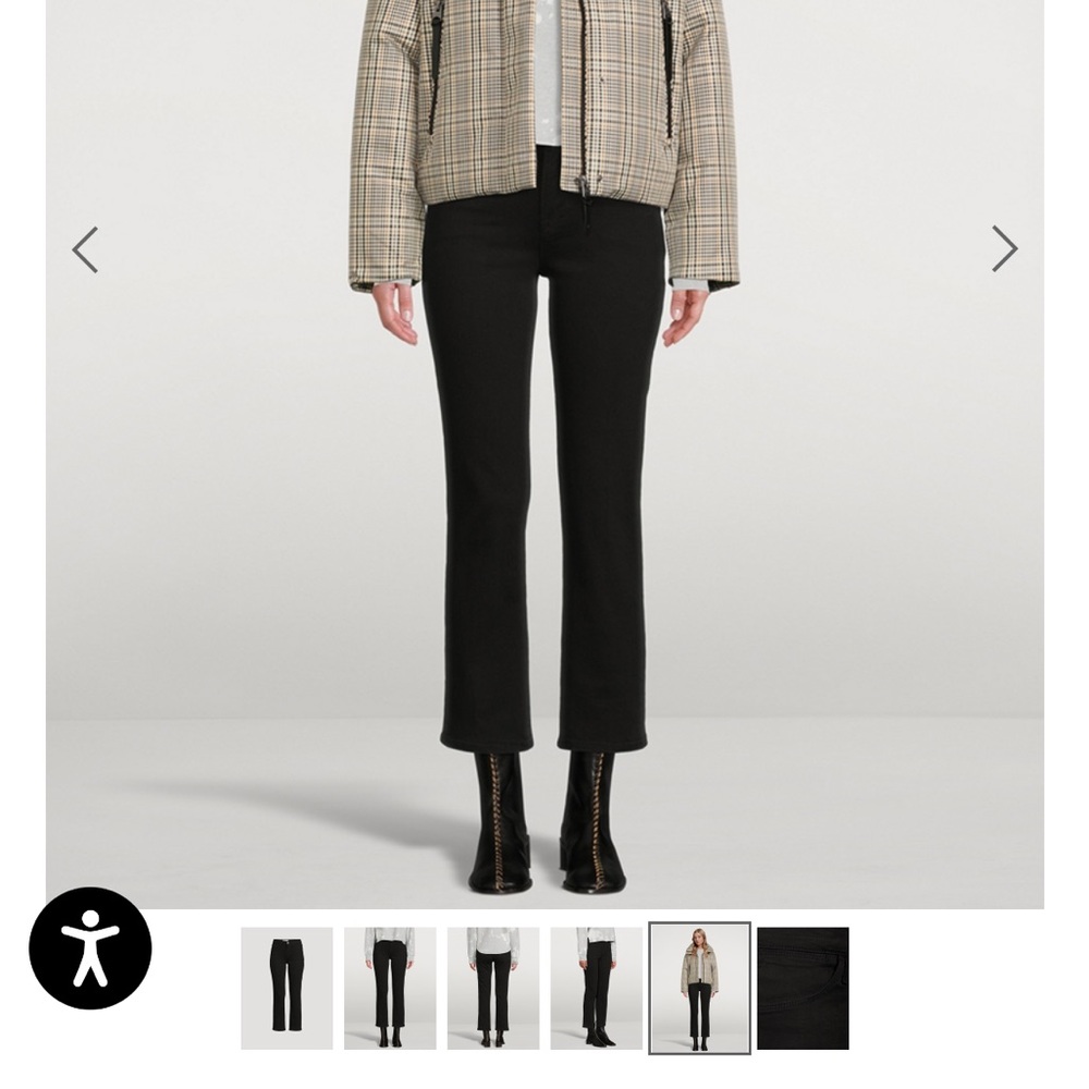 Frame le high straight crop jeans.
